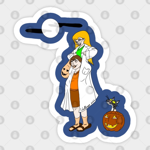 Halloween High Jinks Sticker by Halloran Illustrations